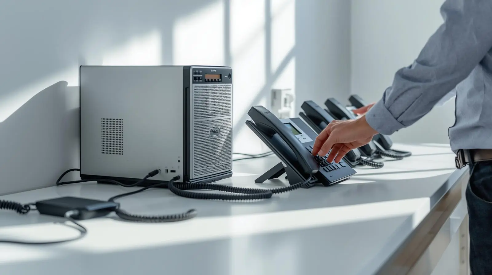 Installation de lignes téléphoniques IP dans un bureau professionnel – Charles Thibaut