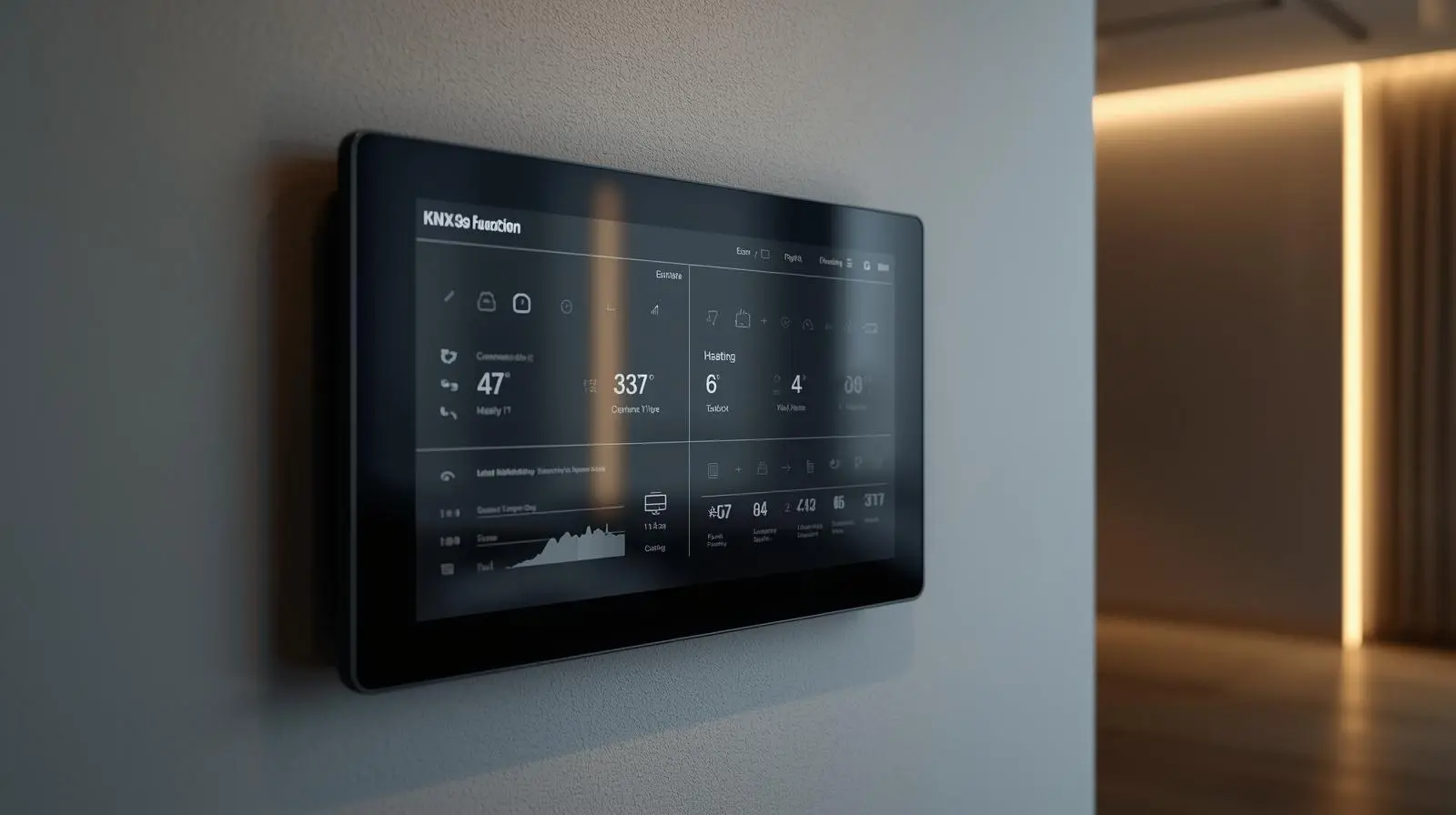 charles-thibaut-ecran-knx-domotique Écran tactile de gestion KNX pour domotique bâtiment moderne – Charles Thibaut