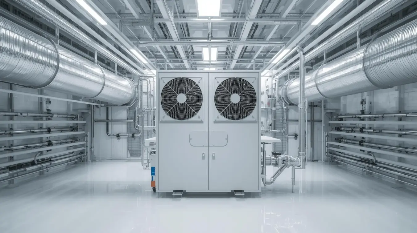 VMC double flux avec échangeur thermique dans un local technique – Charles Thibaut